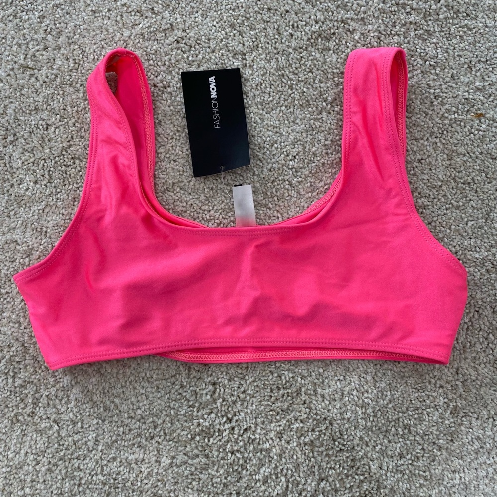 Neon Pink Swim Top